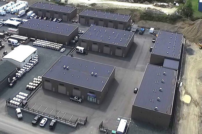 Overhead View of Guy Garages