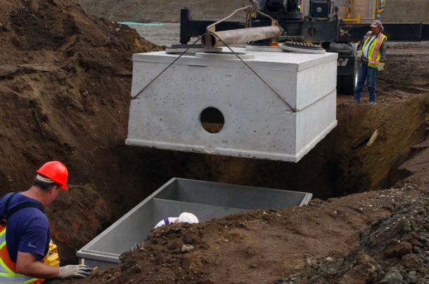 Oil/Water Separators Being Installed